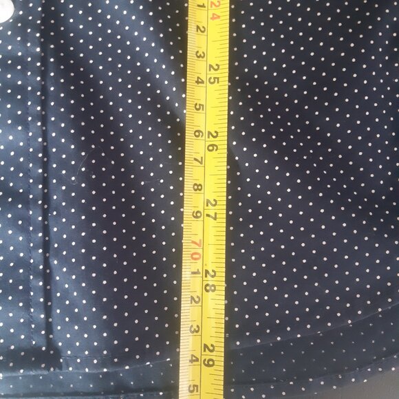 Old Navy SZ S Cotton Slim Fit Black with White Polka Dots Men's Button Up Shirt - Picture 12 of 12